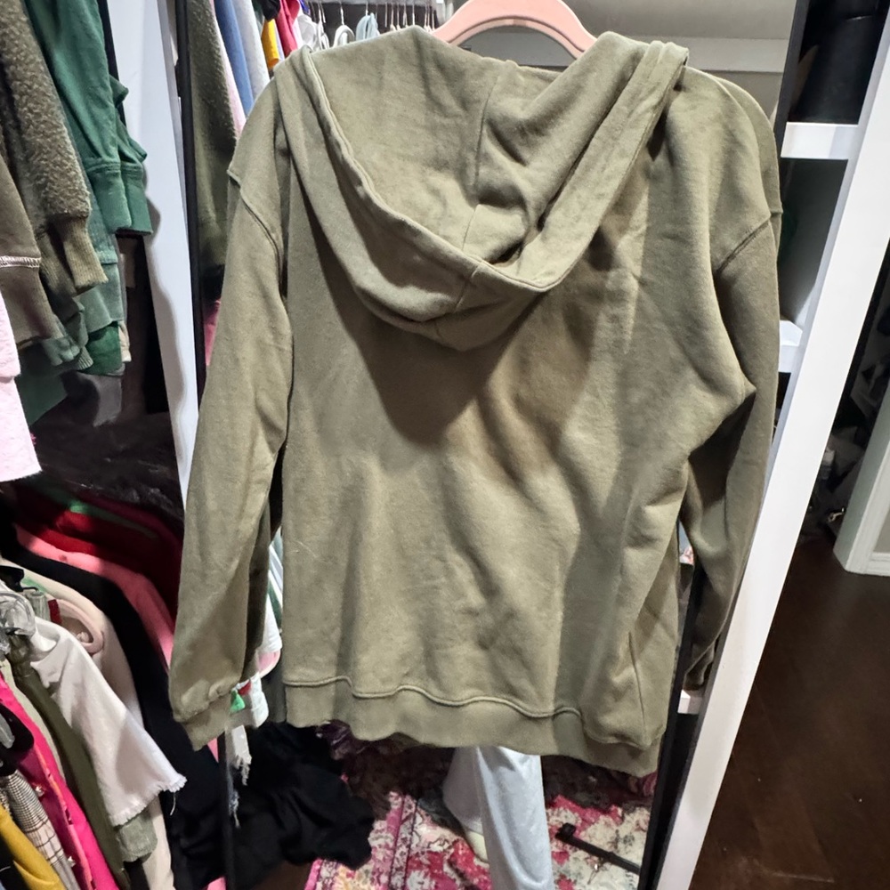 Z Supply Green Hooded Academy Zip-Up Jacket - Picture 3 of 3